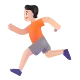woman running: light skin tone Color