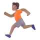 woman running: medium skin tone Color