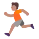 woman running: medium skin tone Flat