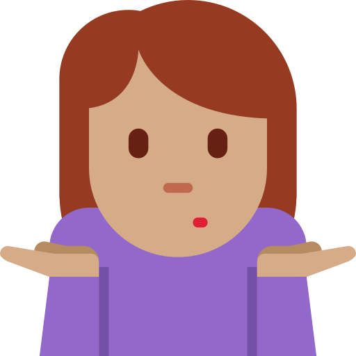 woman shrugging: medium skin tone