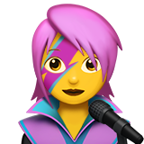 Woman Singer Apple Emoji
