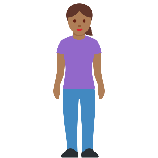 Woman Standing Medium Dark Skin Tone
