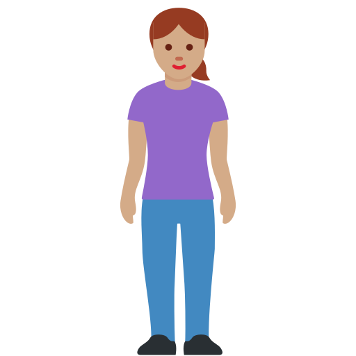 Woman Standing Medium Skin Tone