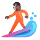 woman surfing: medium-dark skin tone Color