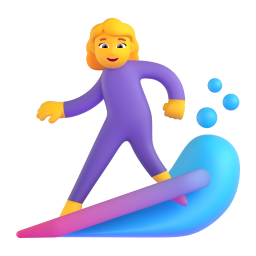 Woman Surfing 3D