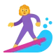 Woman Surfing Flat