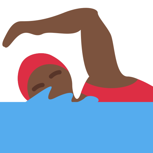 woman swimming: dark skin tone