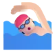 woman swimming: medium-light skin tone Color