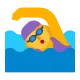 Woman Swimming Flat