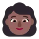 woman technologist: medium-dark skin tone Flat
