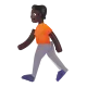 woman walking: dark skin tone Color