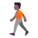 woman walking: medium-dark skin tone Flat