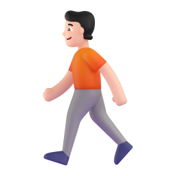woman walking: medium-light skin tone 3D