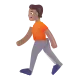 woman walking: medium skin tone Color