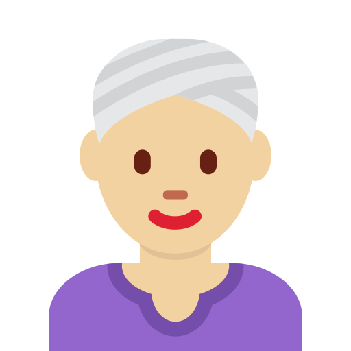 woman wearing turban: medium-light skin tone
