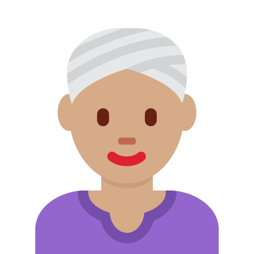 woman wearing turban: medium skin tone