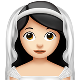 Woman With Veil Light Skin Tone Apple Emoji