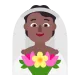 Woman With Veil Medium Dark Skin Tone Flat