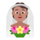 Woman With Veil Medium Skin Tone Flat