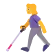 Woman with White Cane Color