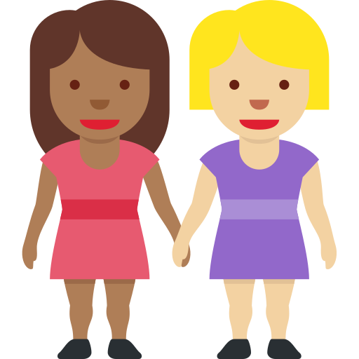 Women Holding Hands Medium Dark Skin Tone Medium Light Skin Tone