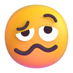 Face with Uneven Eyes and Wavy Mouth 3D