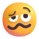 Face with Uneven Eyes and Wavy Mouth Color