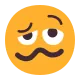 Face with Uneven Eyes and Wavy Mouth Flat