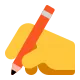 Writing Hand Flat