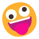 Grinning Face with One Large and One Small Eye Flat