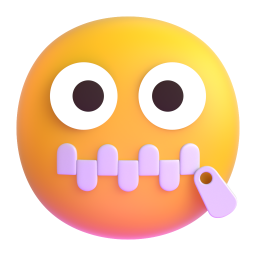 Zipper-Mouth Face 3D