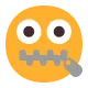 Zipper-Mouth Face Flat