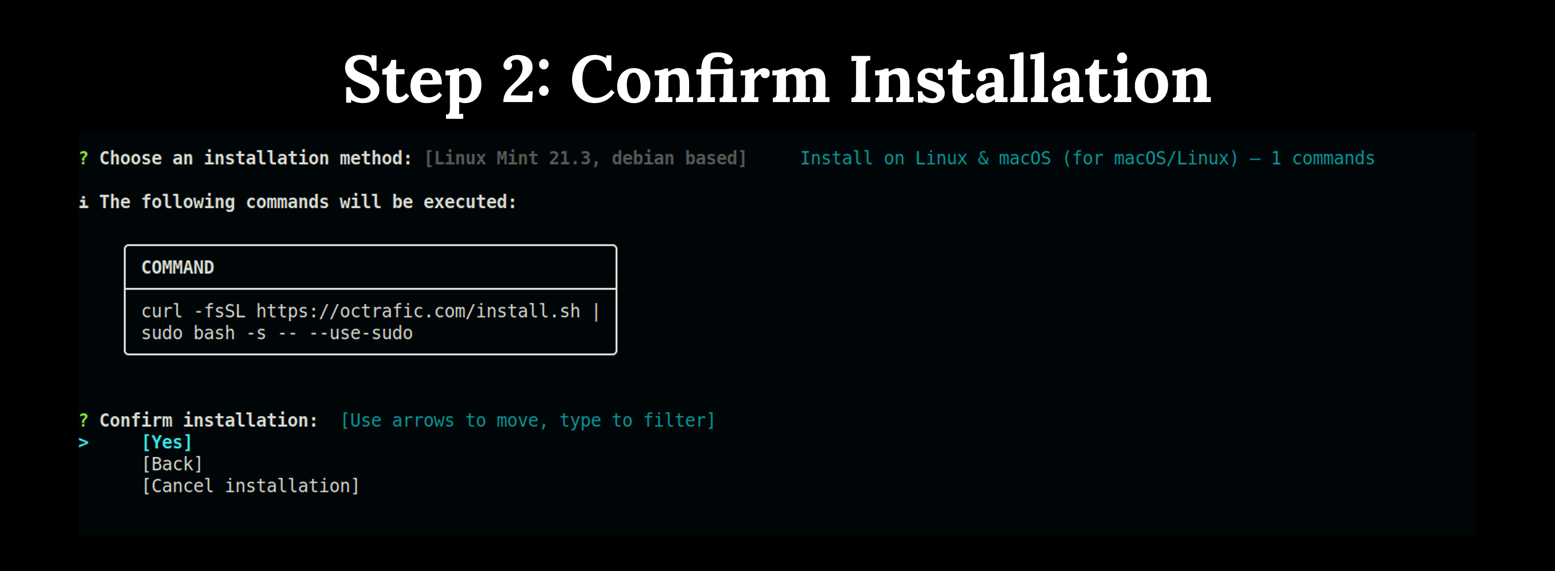 Installation Step 2