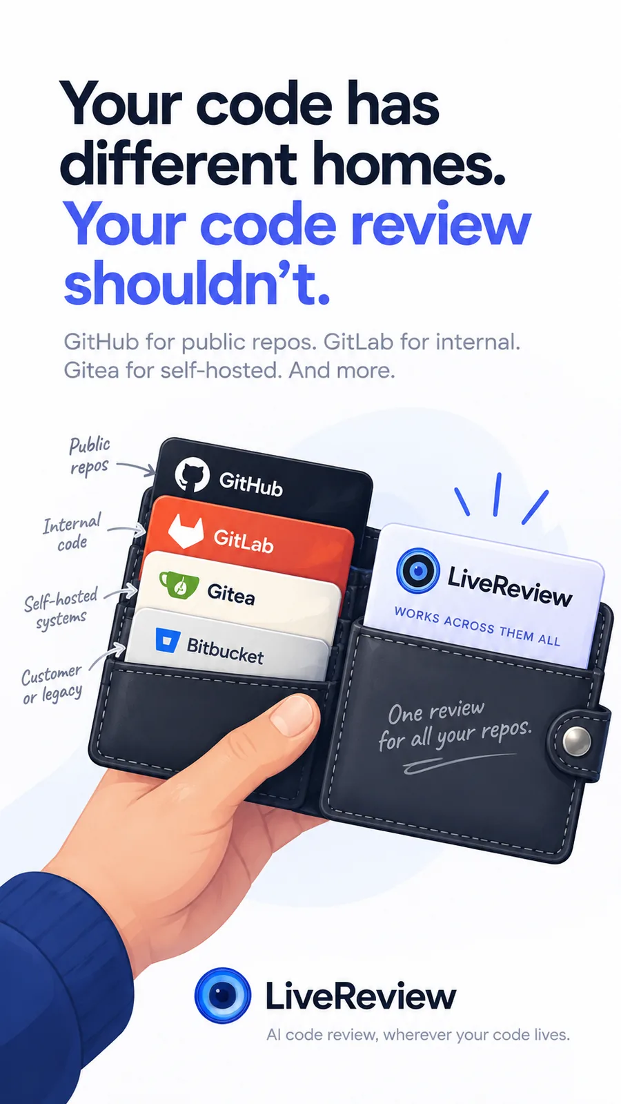 Most AI Developer Tools Treat GitHub as the Center of the Universe. But We Use GitHub for Public Repos, and GitLab for Everything Else.