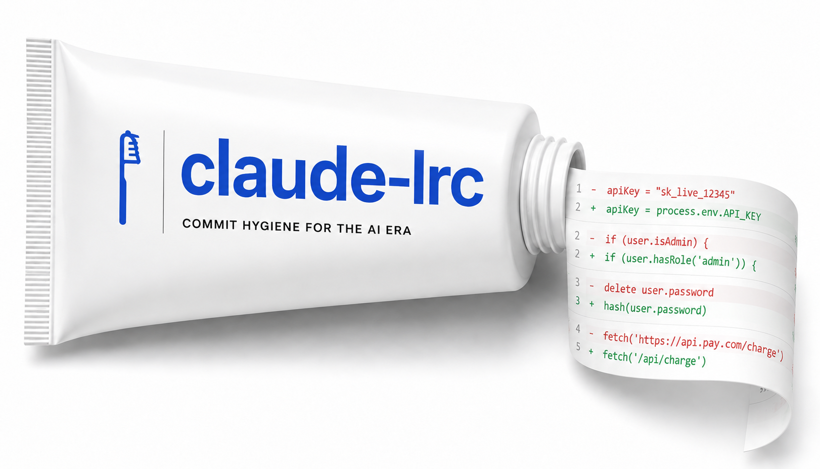 claude-lrc toothpaste-style product illustration