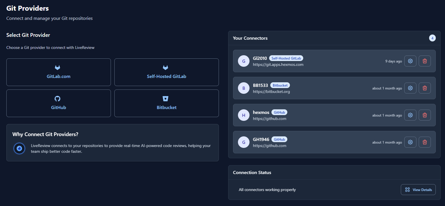Use Any git Provider: Github, GitLab, Bitbucket, Gitea, Azure DevOps